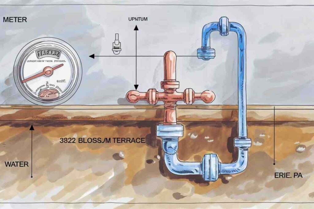 3822 Blossom Terrace Erie PA Water Hook-Up Diagram