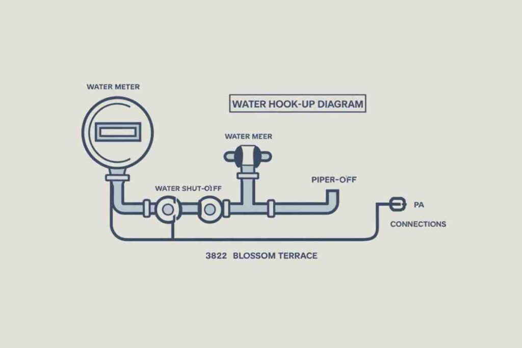 3822 Blossom Terrace Erie PA Water Hook-Up Diagram