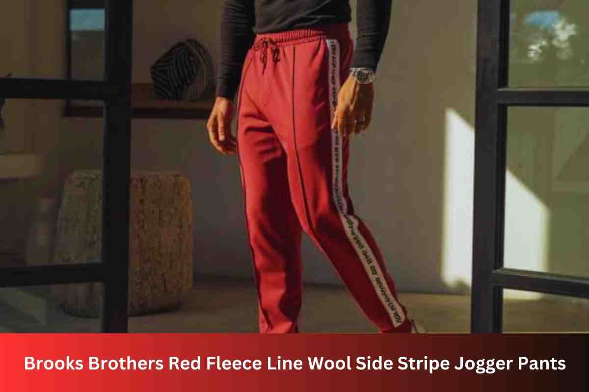 Brooks Brothers Red Fleece Line Wool Side Stripe Jogger Pants