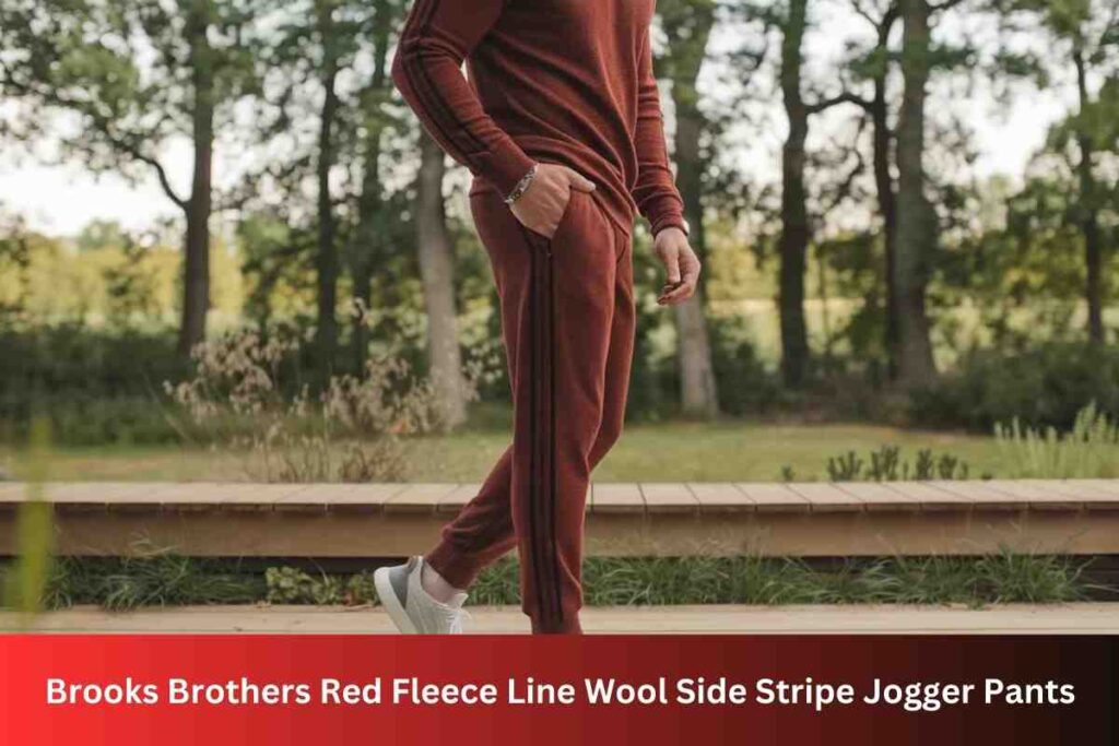 Brooks Brothers Red Fleece Line Wool Side Stripe Jogger Pants