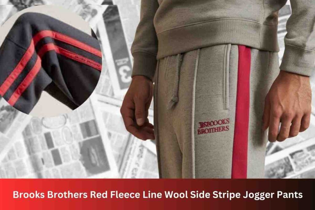 Brooks Brothers Red Fleece Line Wool Side Stripe Jogger Pants