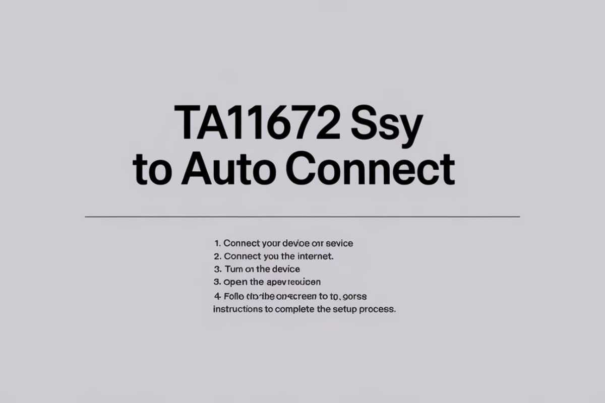 TA11672 SSY to Auto Connect